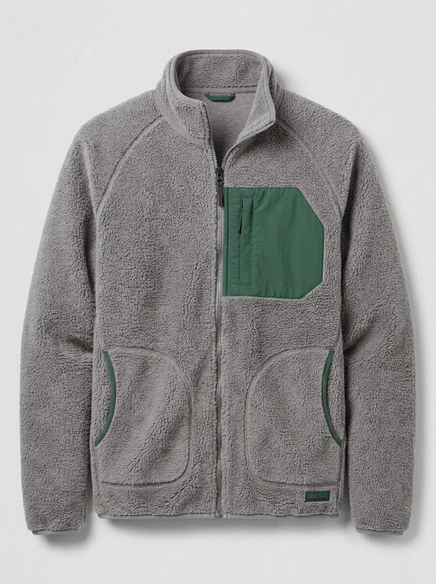 Hiking Contrast Pocket Fleece Jacket