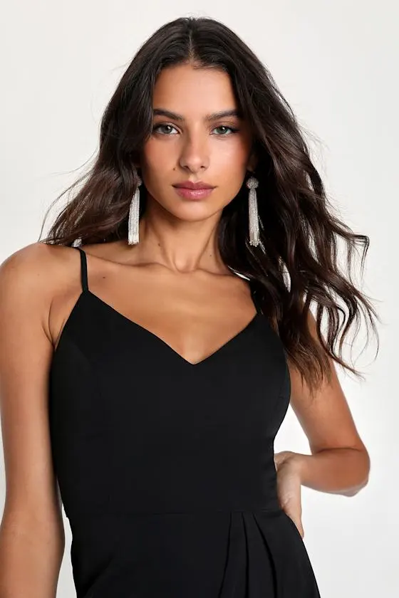 Reinette Navy Blue Midi Dress