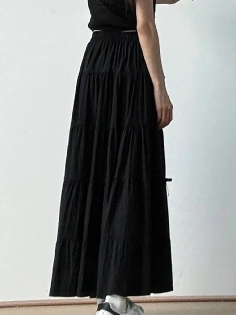 Loose Ruched Tiered Skirt