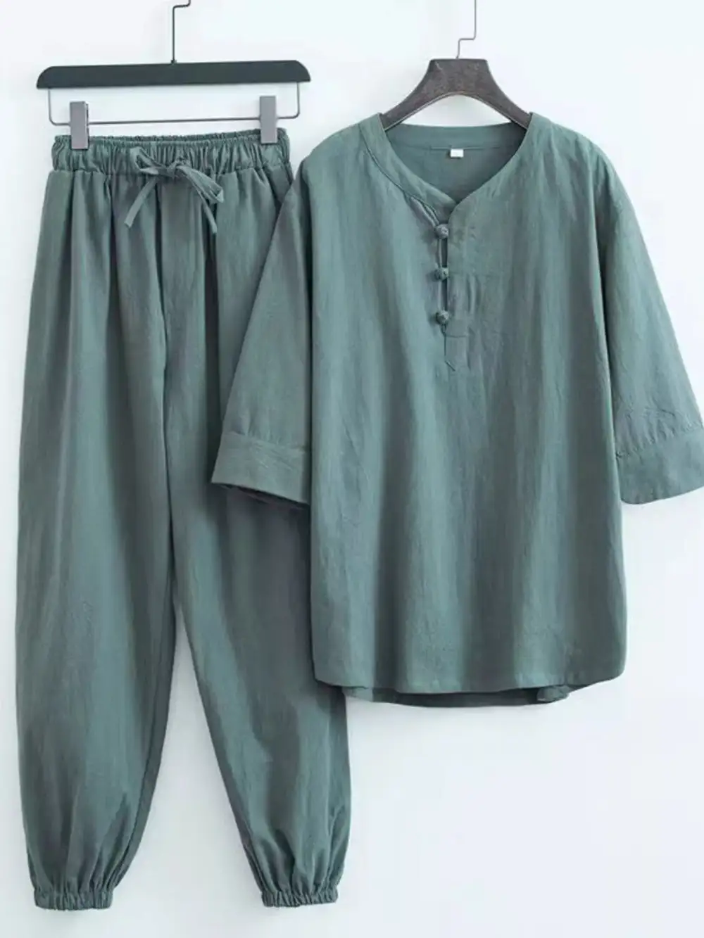 Men's Plus Size Chinese Style Top and Pants