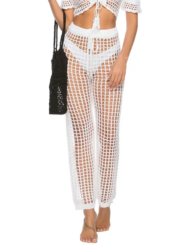 Feminine Hollow Trousers Knitted Pants Swimsuit