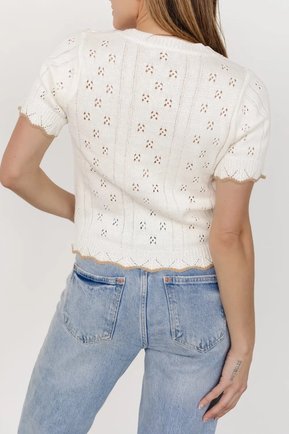 Temperament Lady Printed Hollow Shirt