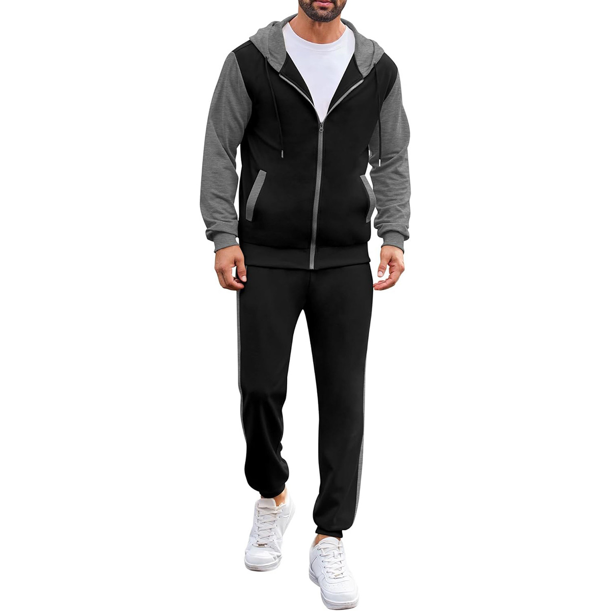 💥 6-Pack Men’s Activewear Sets | Only $24.9 | Men's Tracksuit 2 Piece Full Zip Set