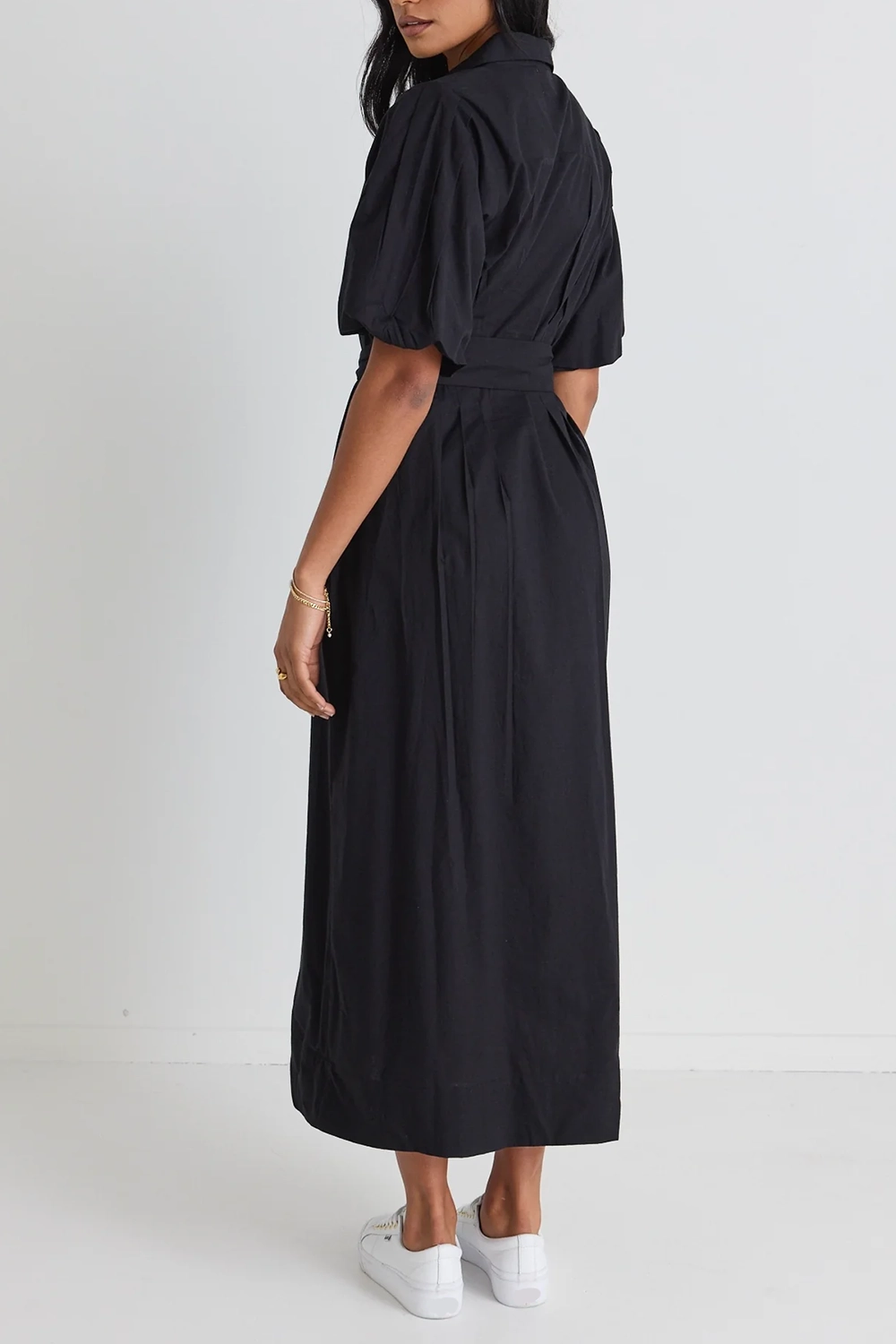 Belted Short - Sleeve Maxi Dress