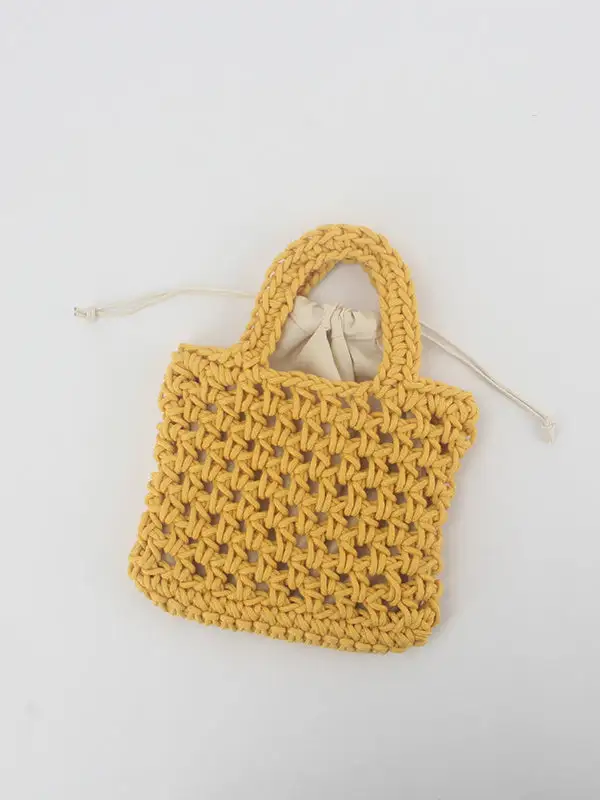 Hollow Solid Mini Knitting Woven Bag Handbag