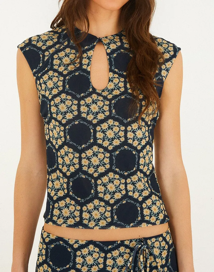 Tulle Floral Blouse