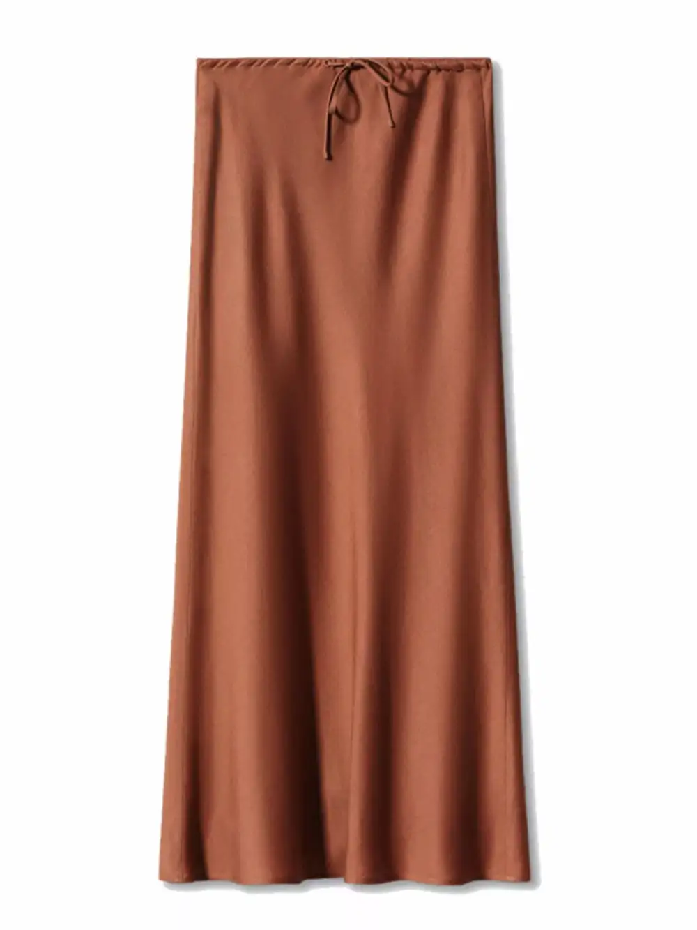 Relaxed Satin Midi Skirt