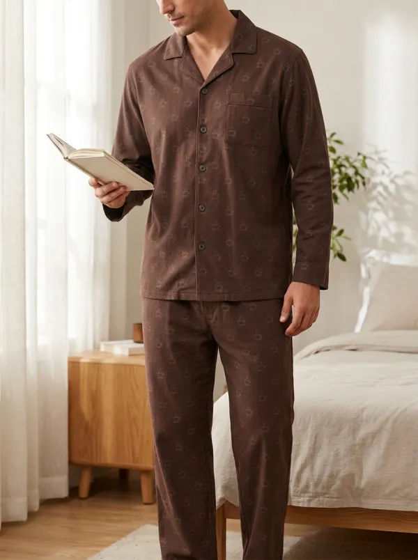 Refined Finish Classic Men's Pajama Set