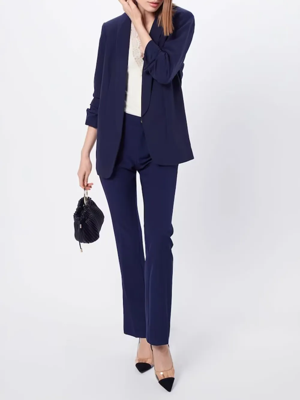 Red Plain Colored Soft Feel Blazer