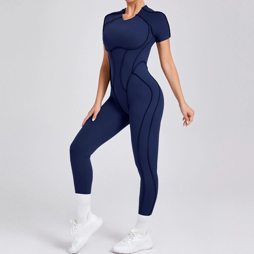 Open Back Sculpted Active Jumpsuit