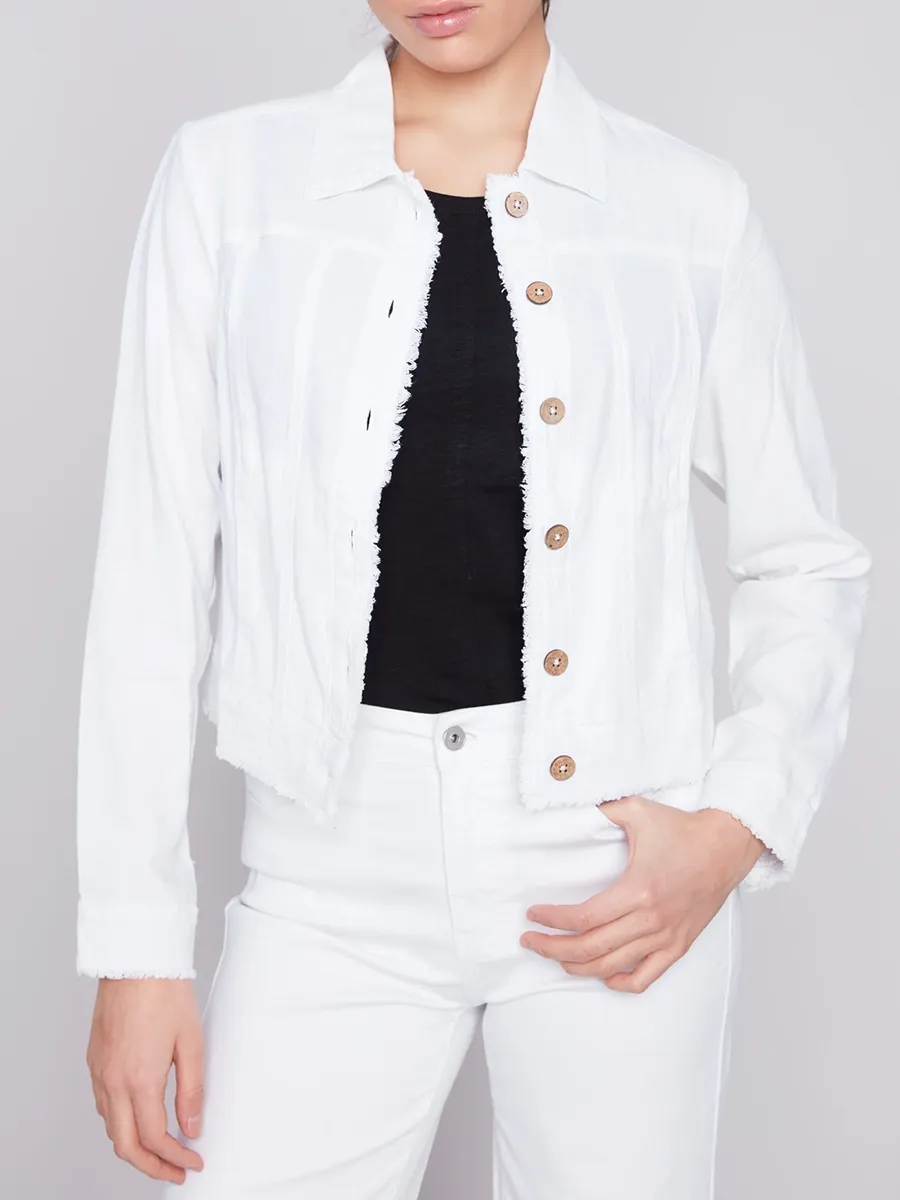 Fashionable And Versatile Linen Blend Women's Jacket
