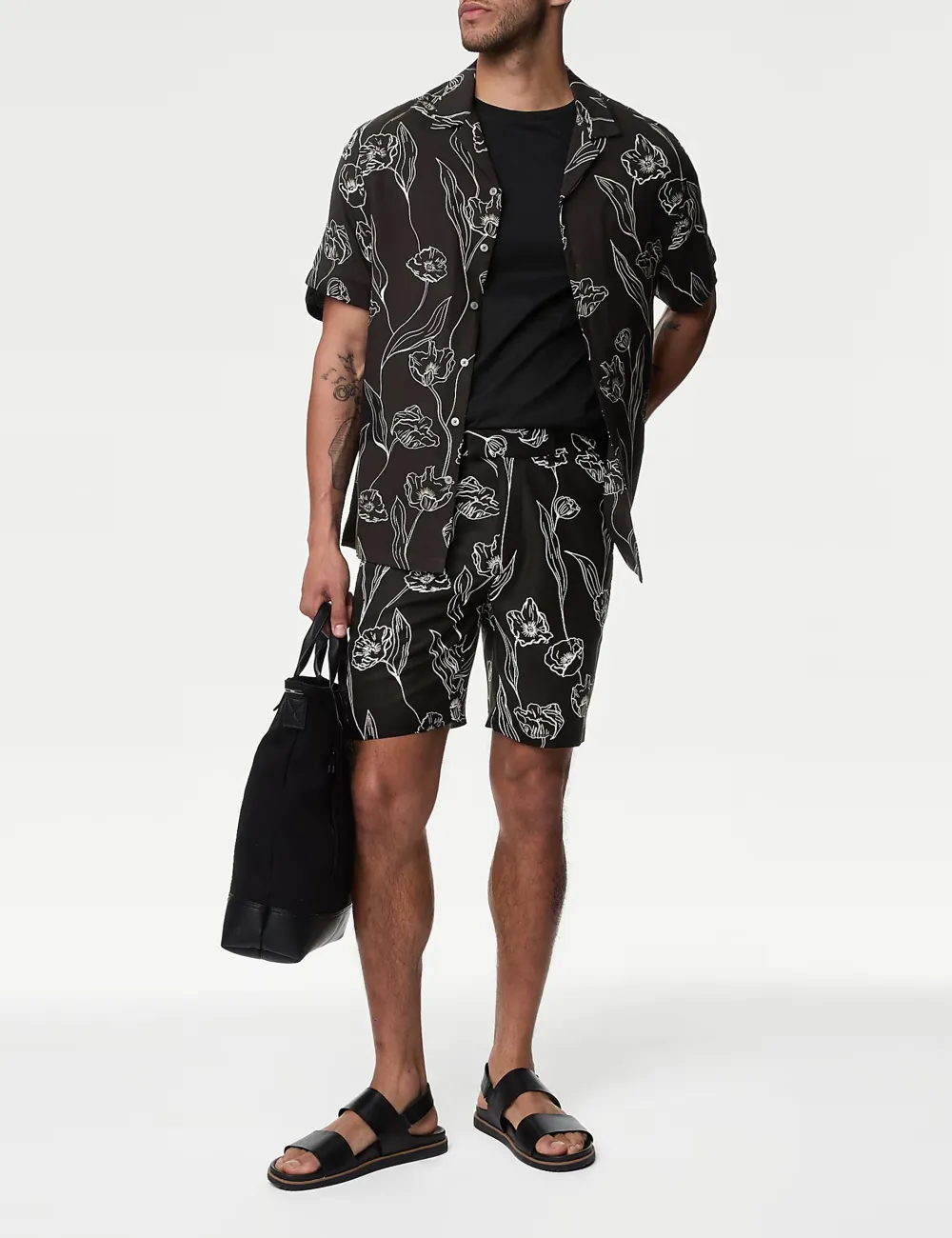 Black And White Pattern Shorts