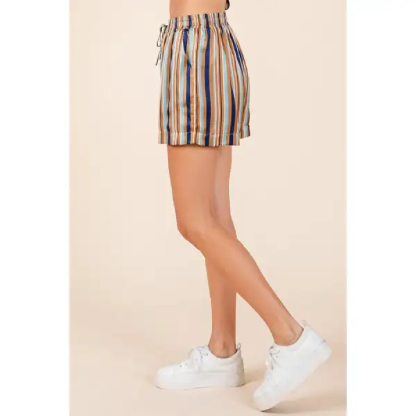 Drawstring Satin Shorts