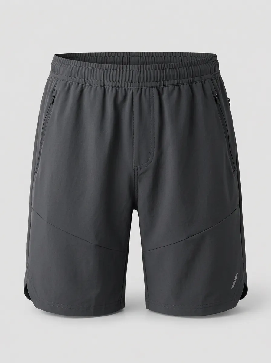 Men's Breathable Athletic Zipper Pocket Training Shorts