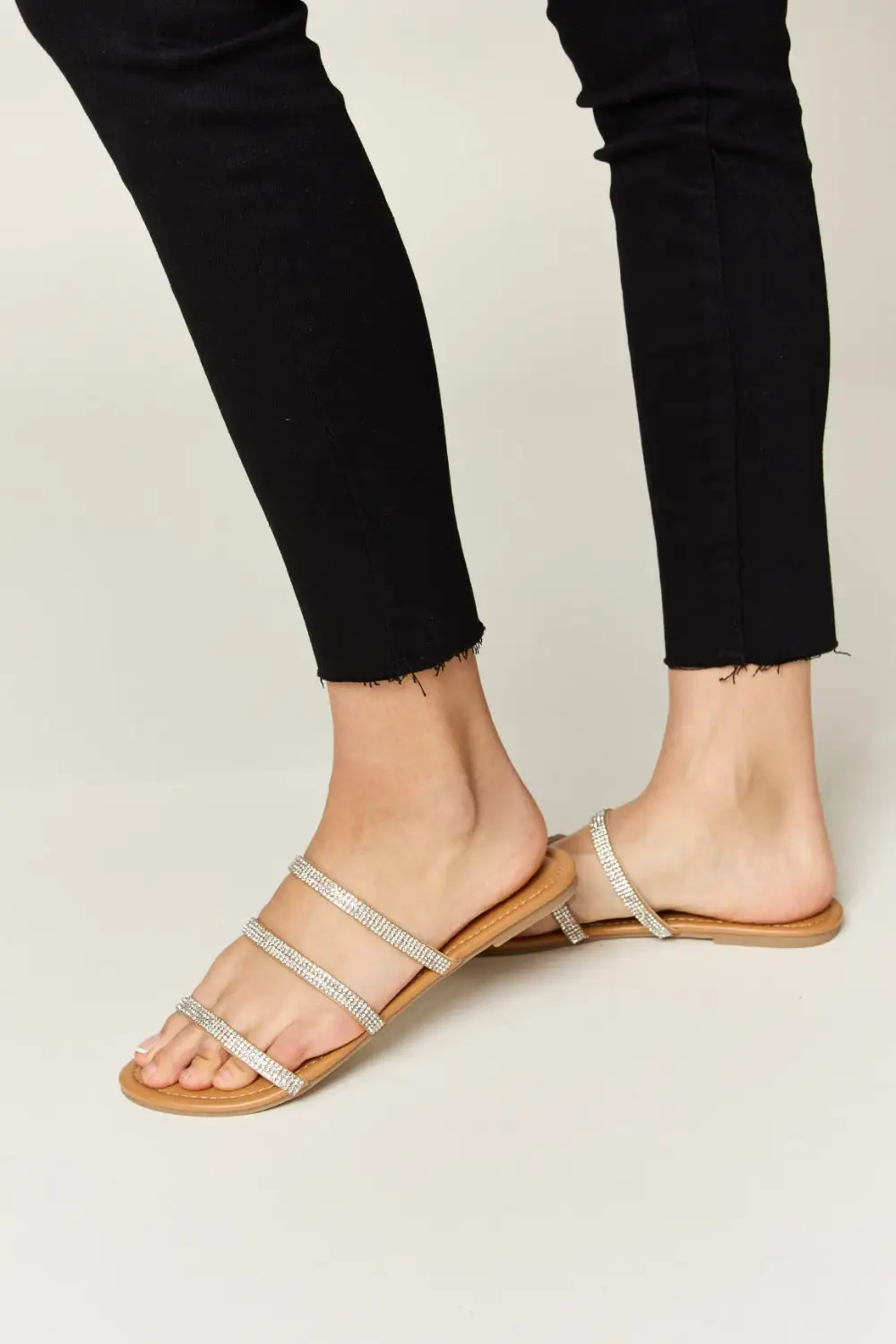 Modern Flats Rhinestone Sandals
