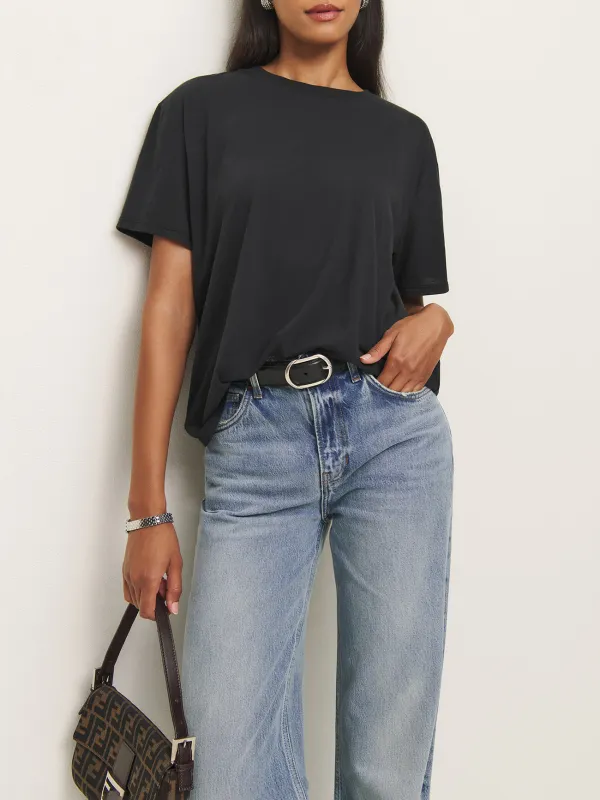 Relaxed Fit Cotton Crew Neck Tee