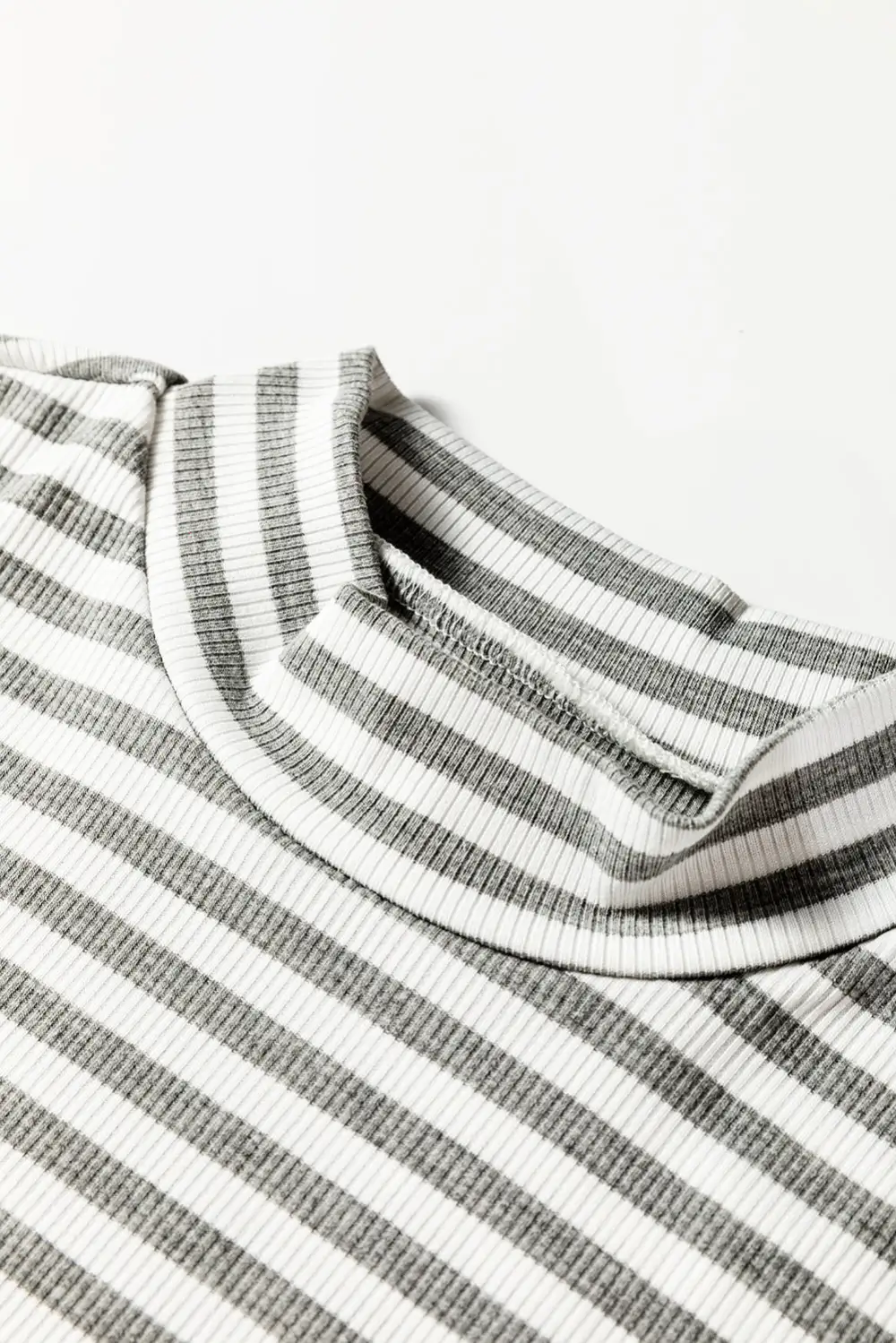 Striped Ribbed Long Sleeve Top