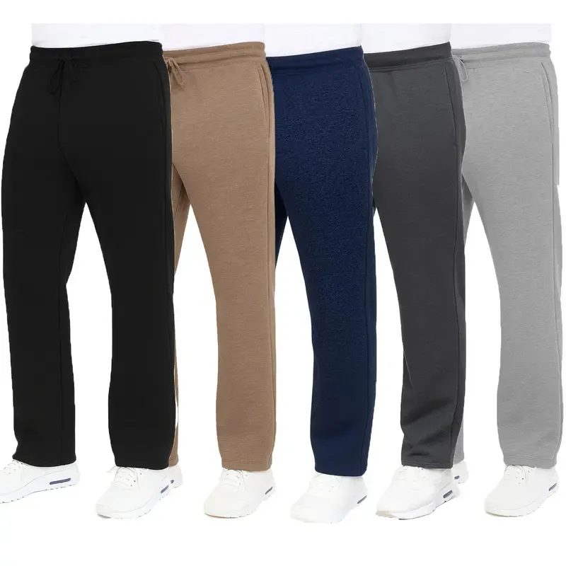 Men's Classic Heavyweight Fleece Sweatpants with Open Bottom