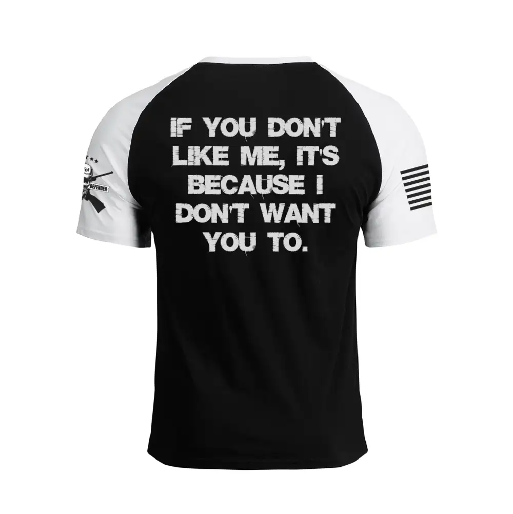 DON'T LIKE ME RAGLAN GRAPHIC TEE