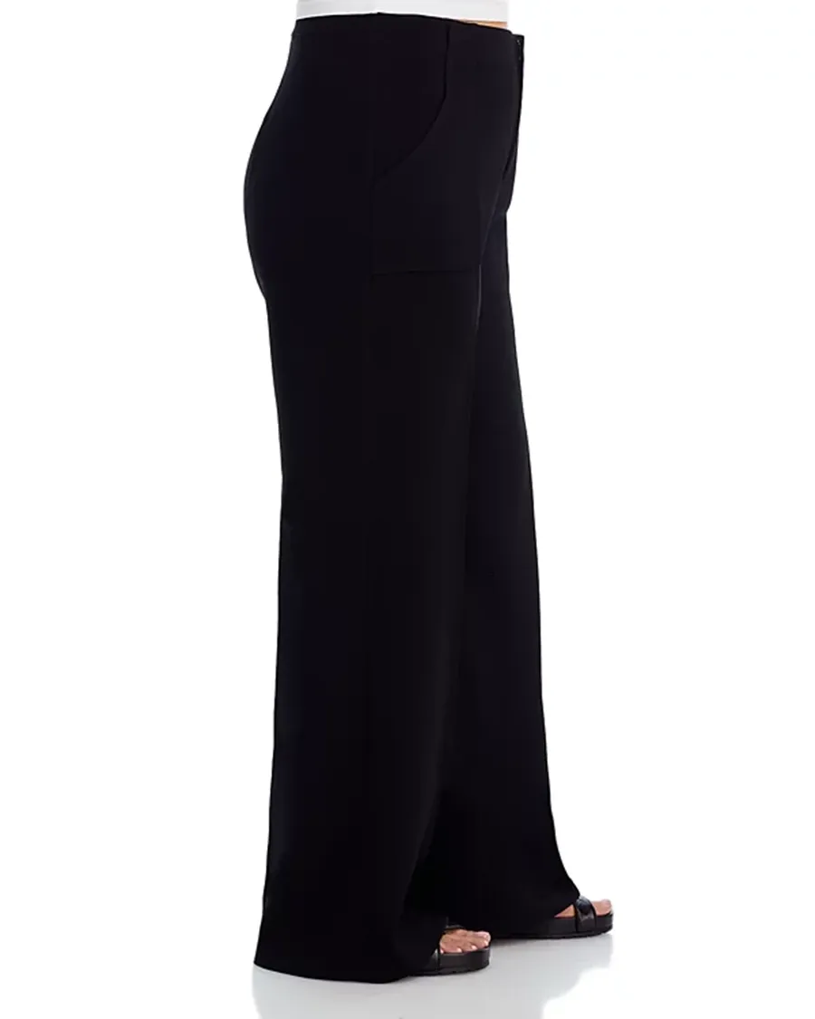 Belt Loops Wide Leg Pants