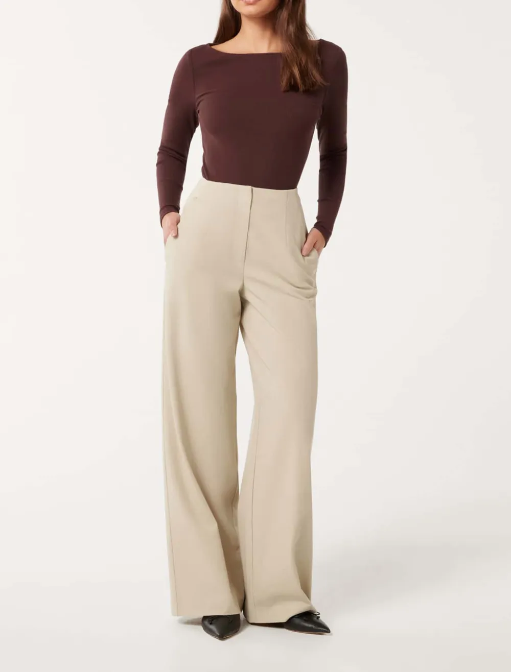Pocket Wide-Leg Pants