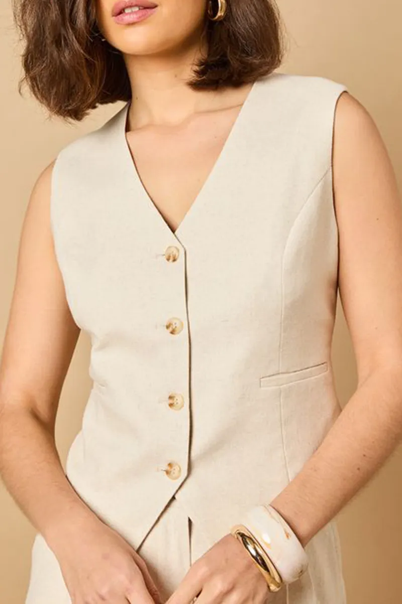 Casual Style Button Up Waistcoat