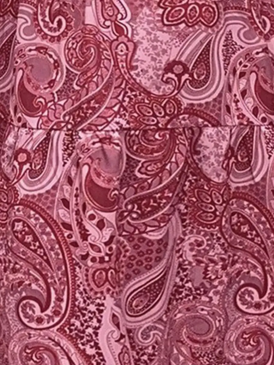Boho Paisley Smocked Tiered A-Line Skirt