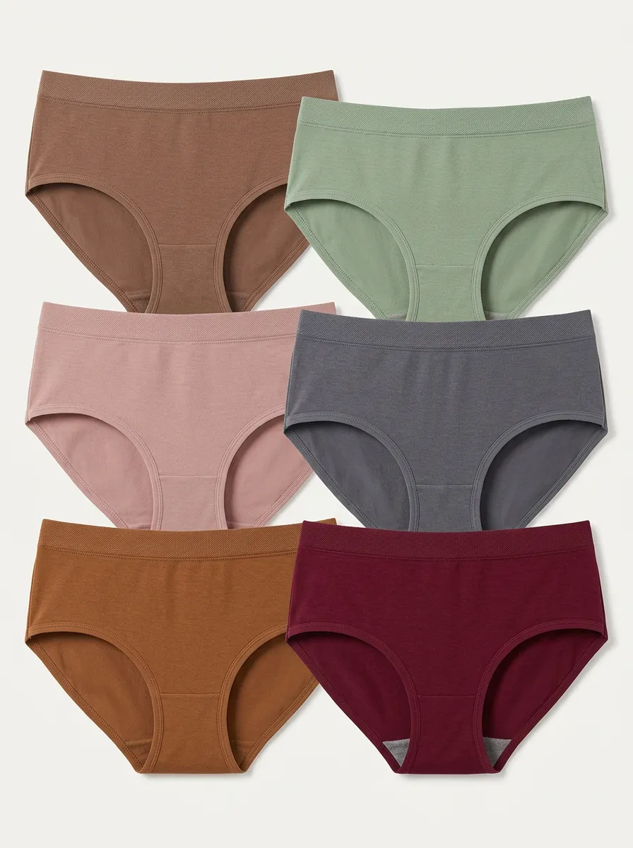 Women's Essential Seamless Mid-Rise Briefs 6-Pack