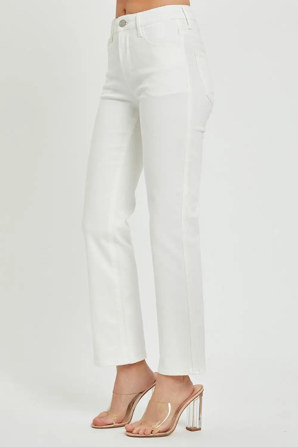 Casual Mid Rise Flare Leg Pocketed Denim Jeans