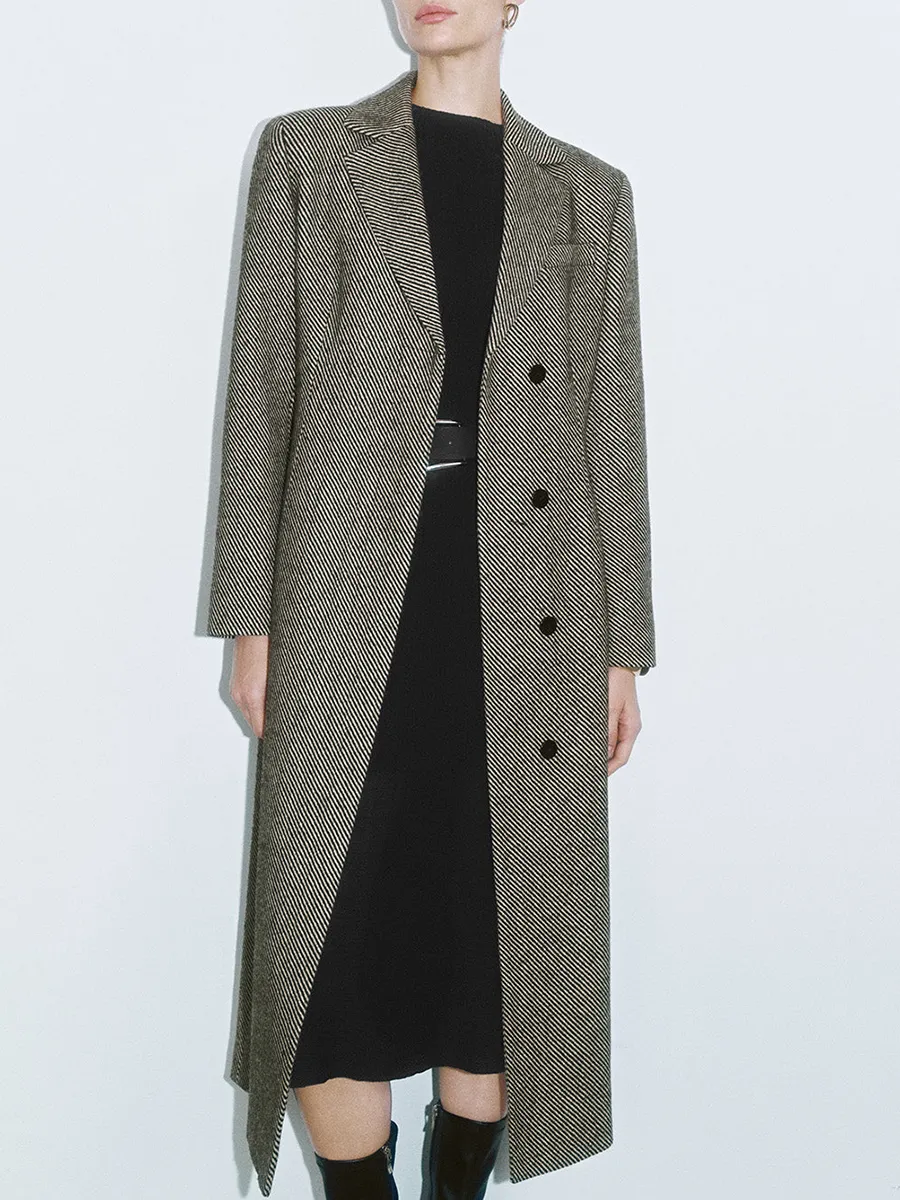 Lady's Grey Loose And Elegant Long-Trench Coat