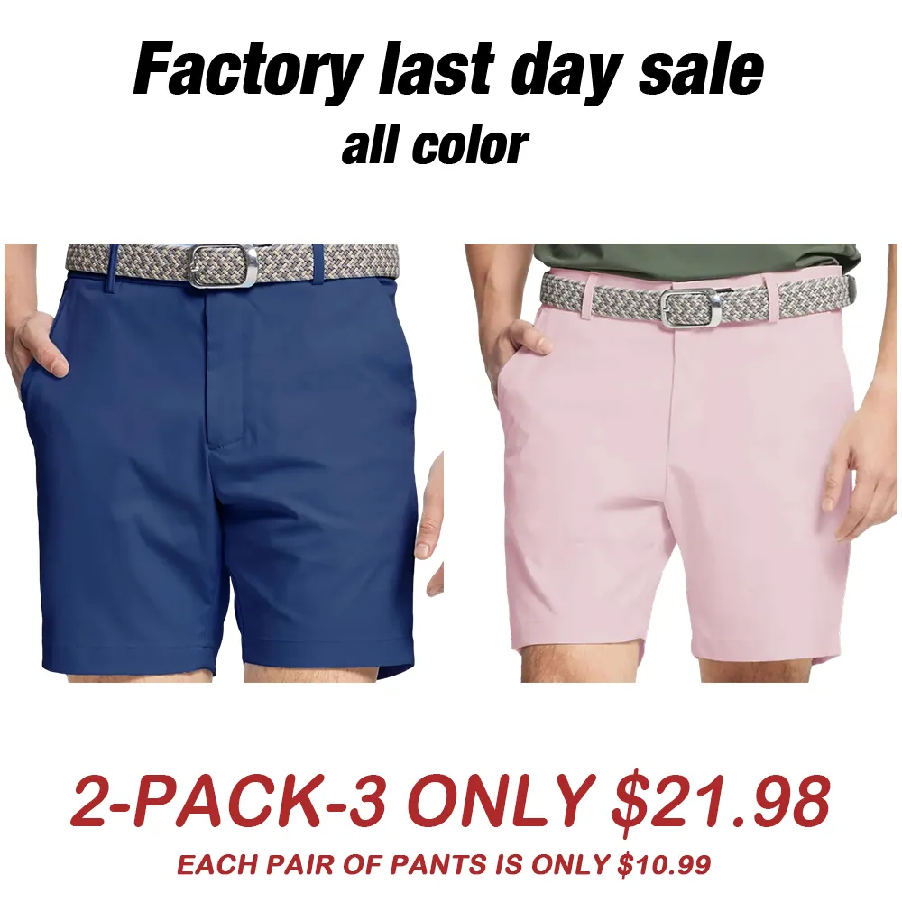 ✨ Quick Dry Golf Shorts | Stretch Waist & Moisture Wicking Fabric