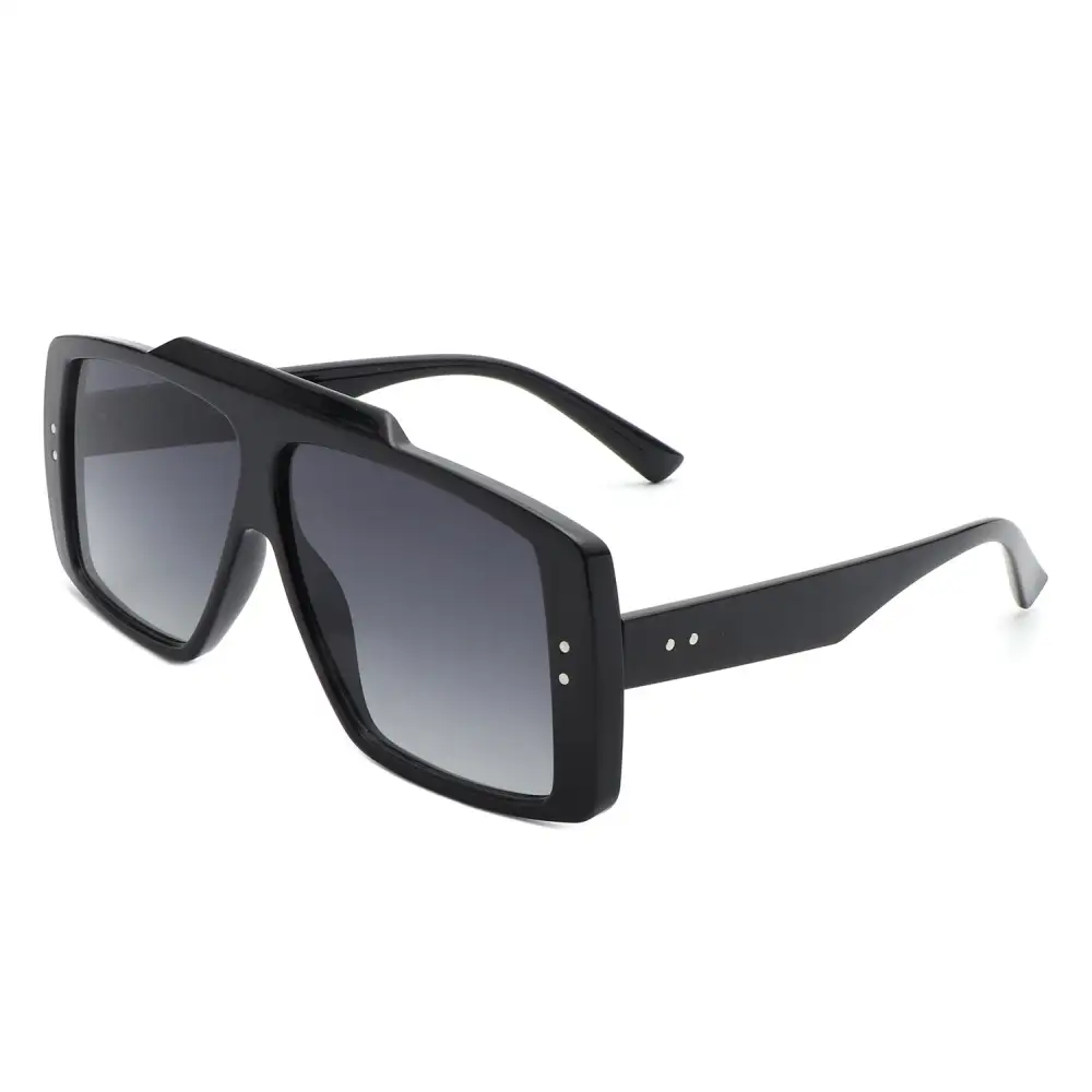 Modern Square Flat Top Frame Sunglasses