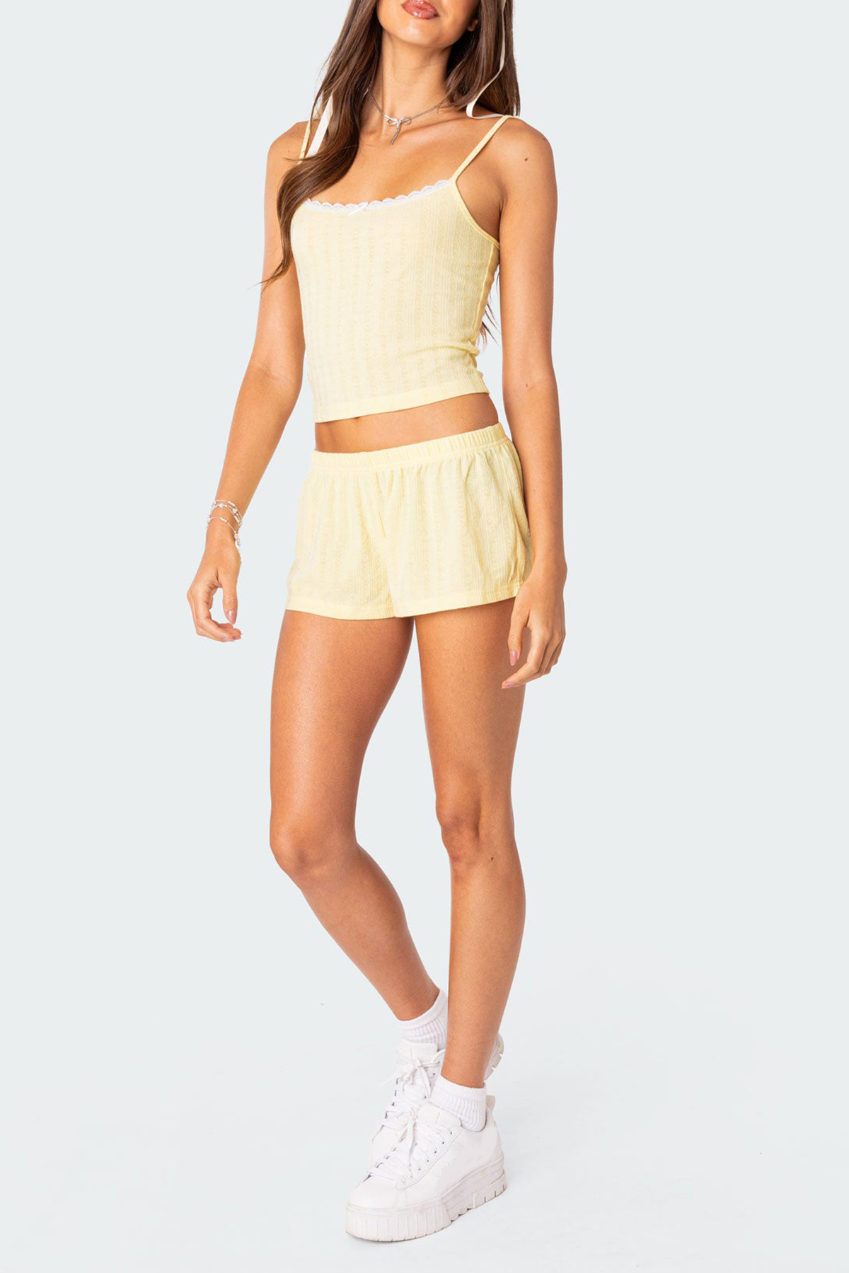 Pointelle Lace Tank Top