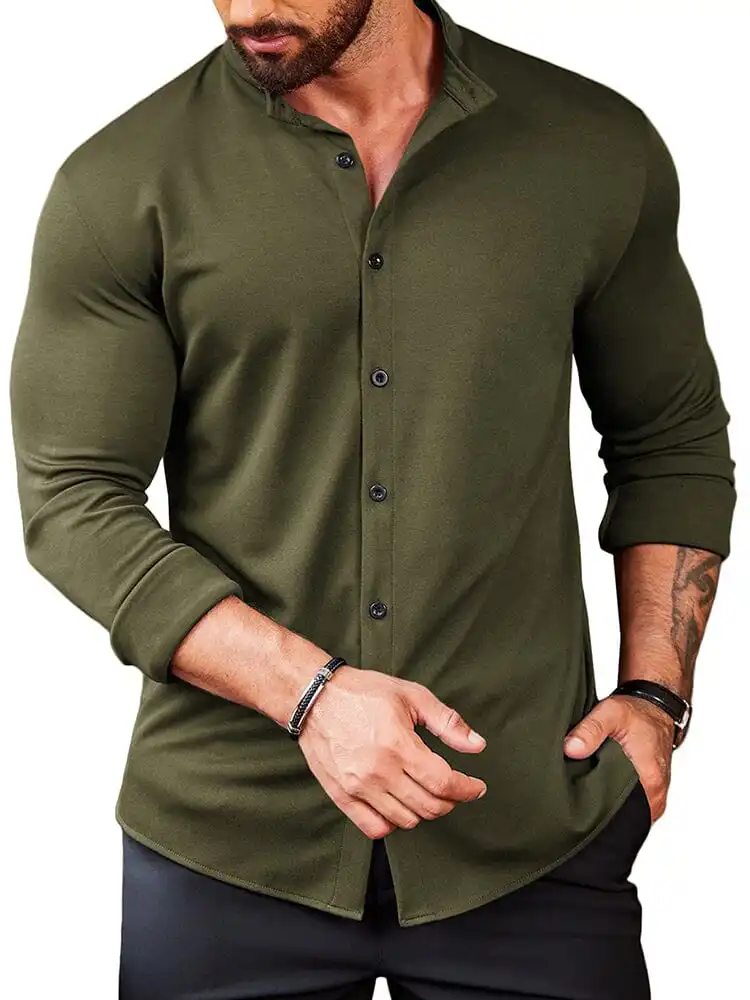 Casual Wrinkle Free Button Shirt