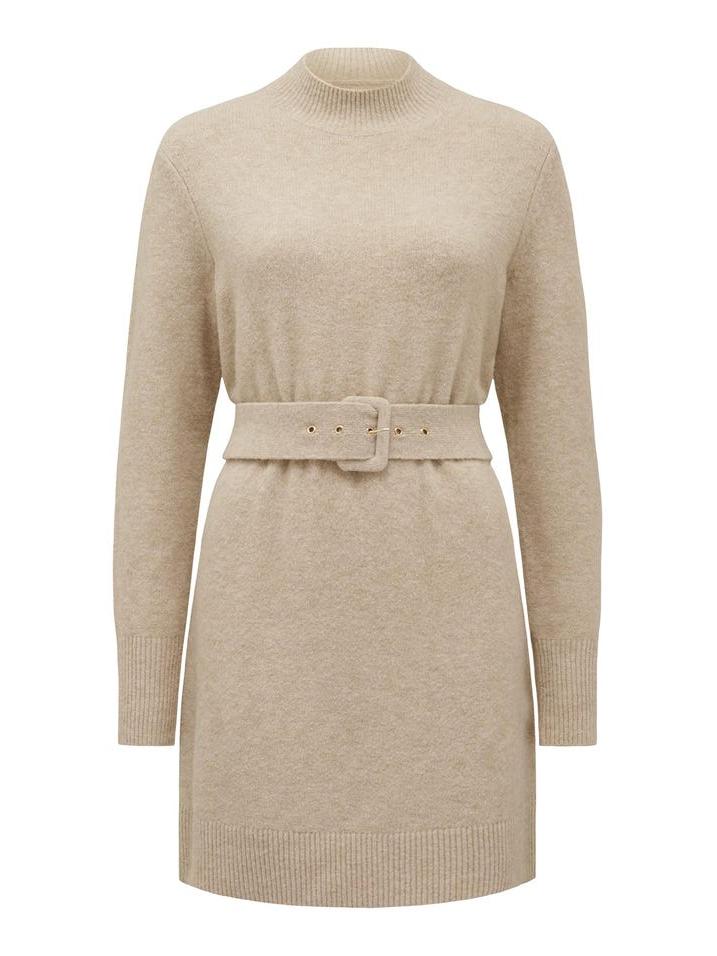 Belted Mini Knit Dress