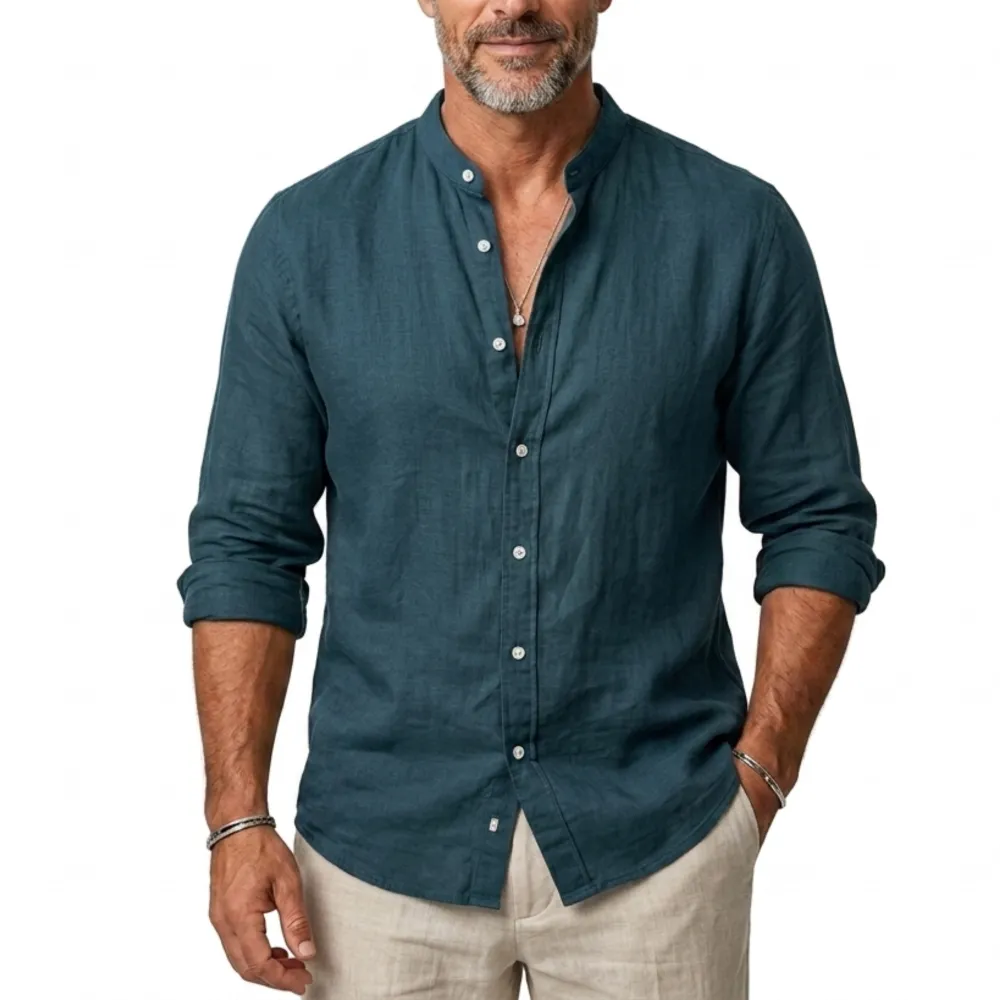 Refined Linen Classic Casual Shirt