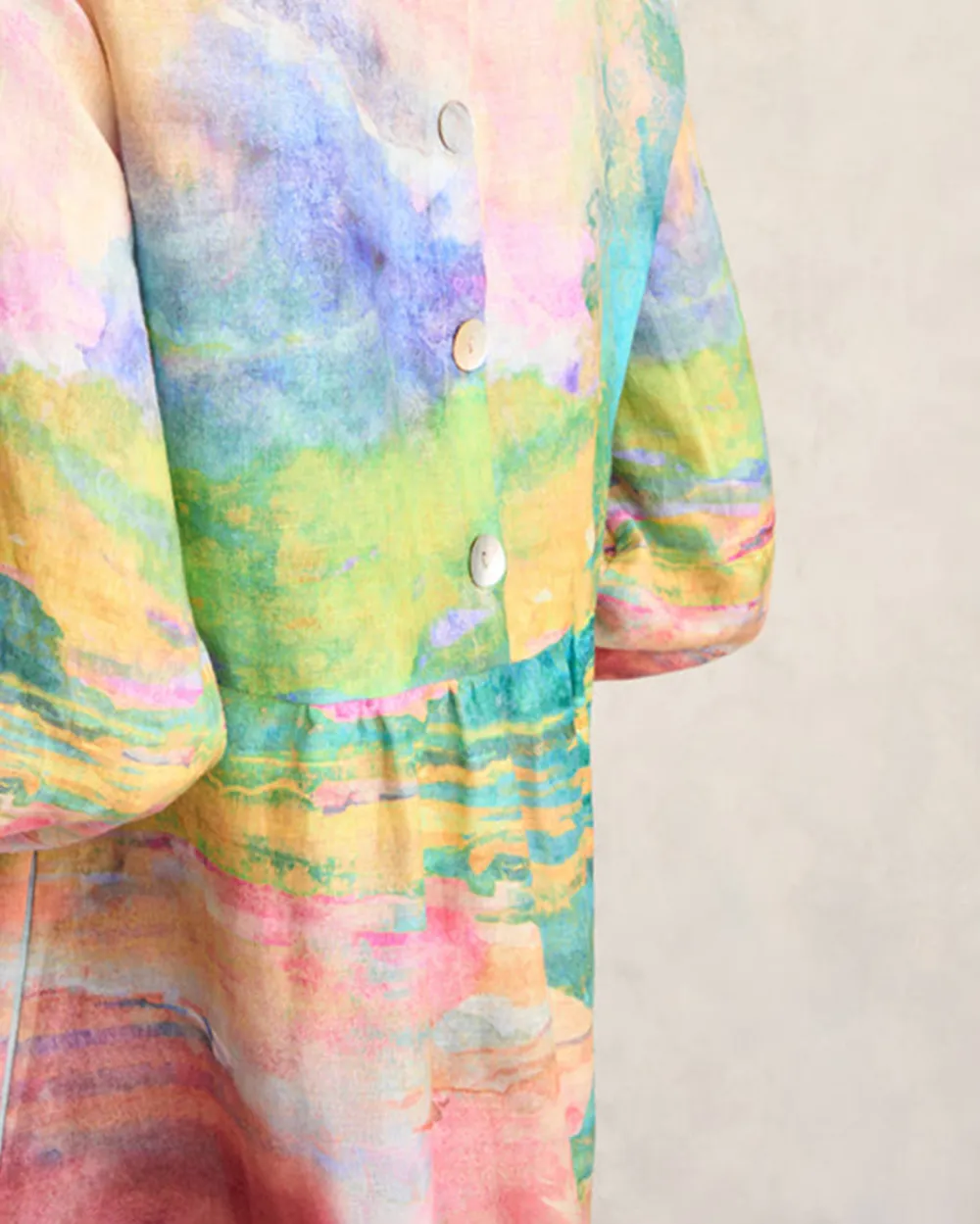 Printed Linen Dress