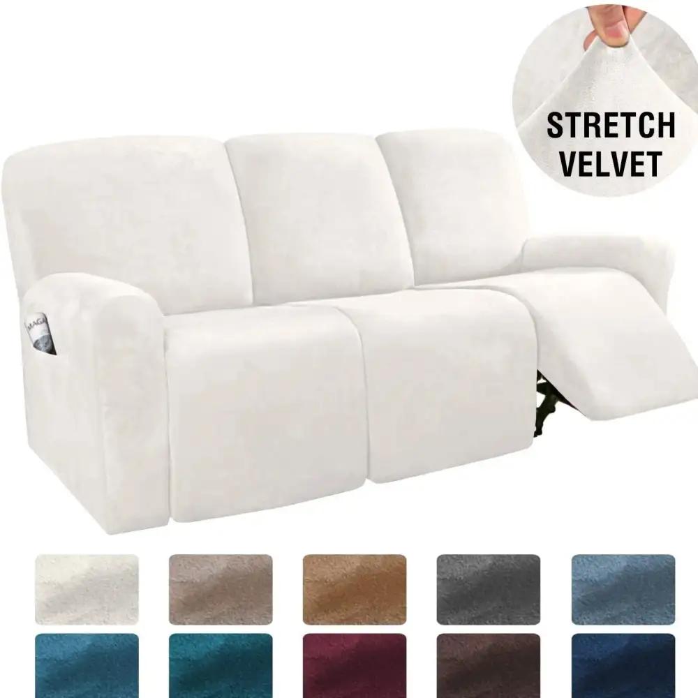 Stretchable Velvet Recliner Slipcover