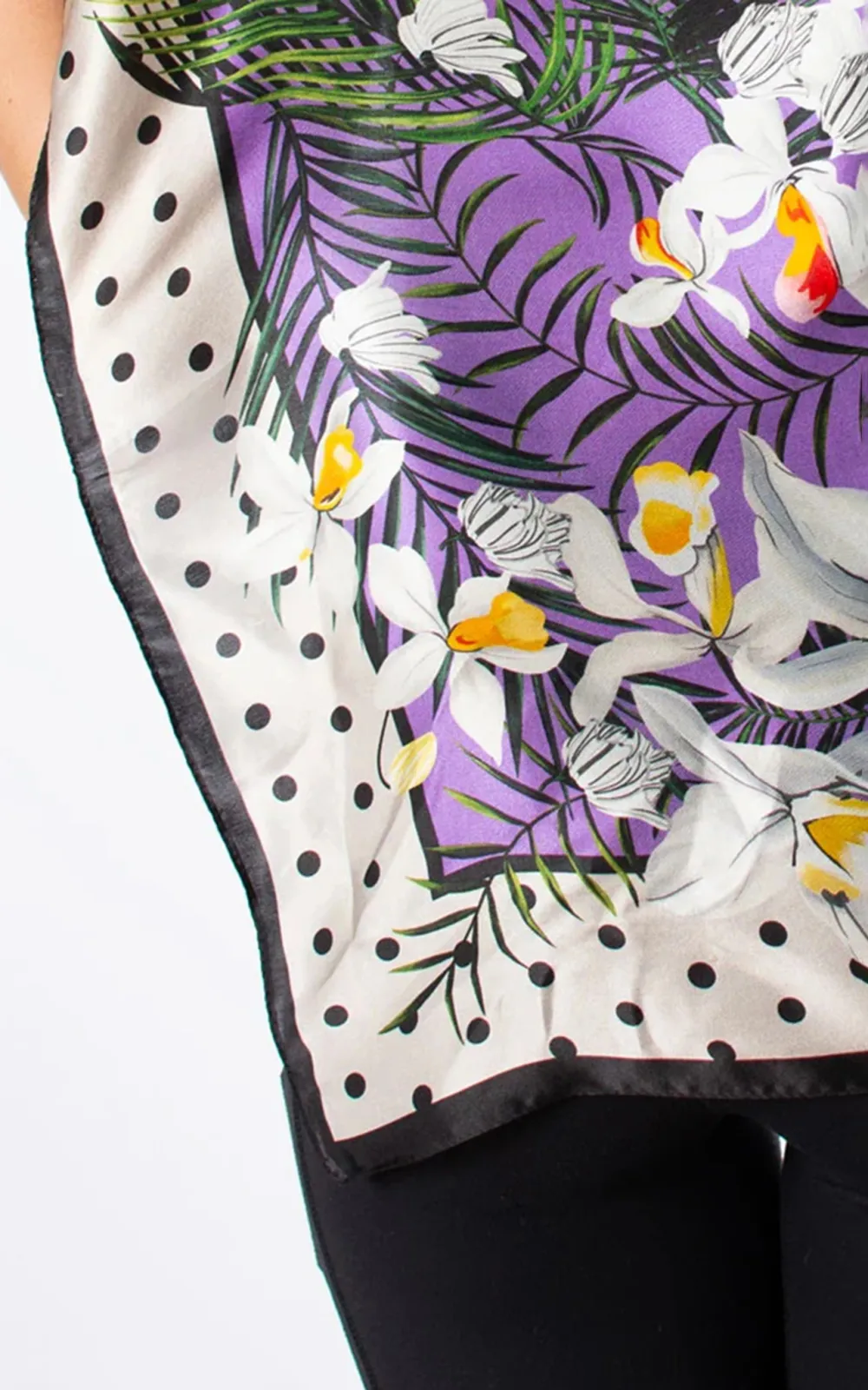 Fashionable Romantic Floral Square Scarf