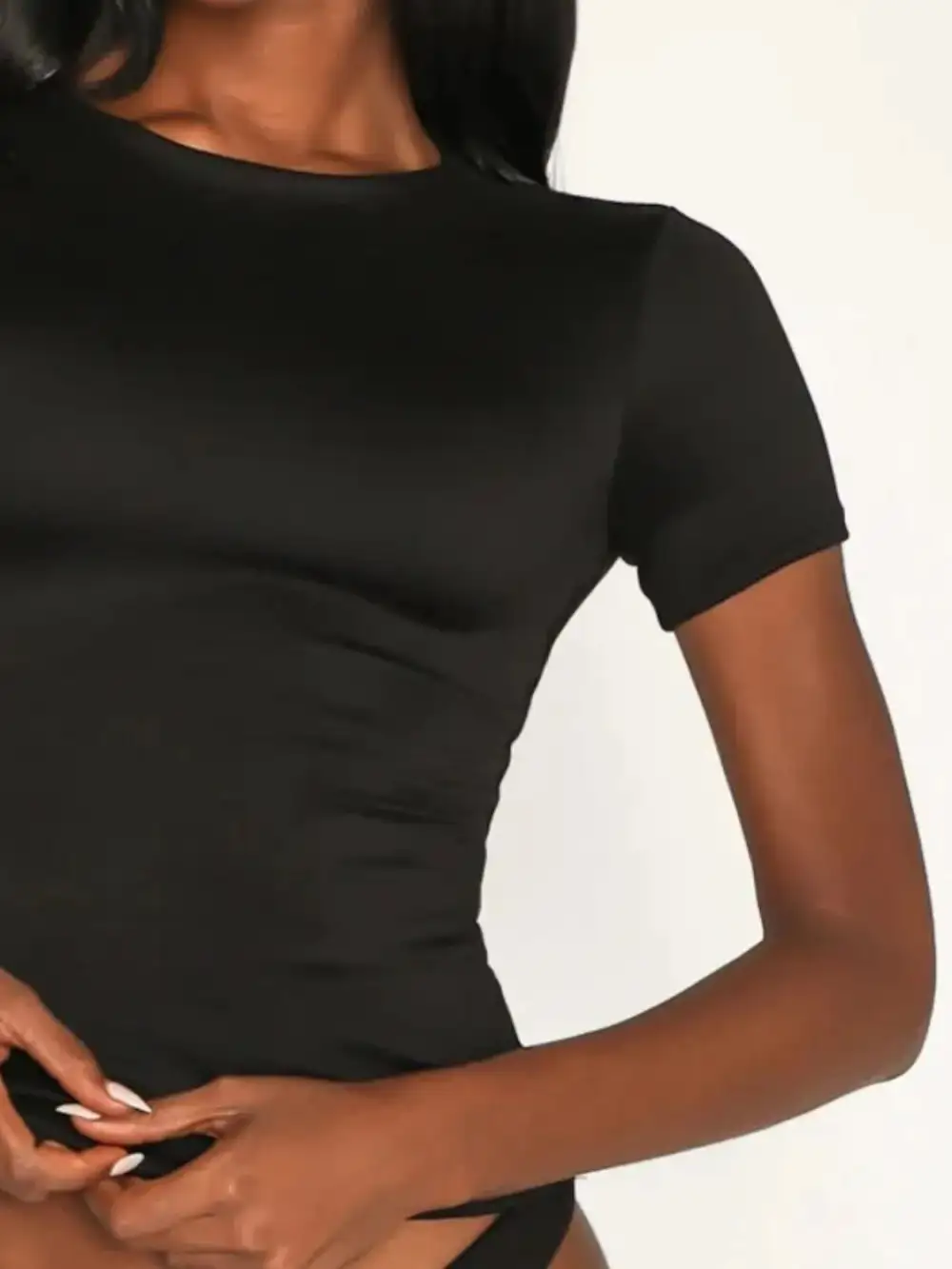 Round Neck Short Sleeve Top Set Swim Cover Up