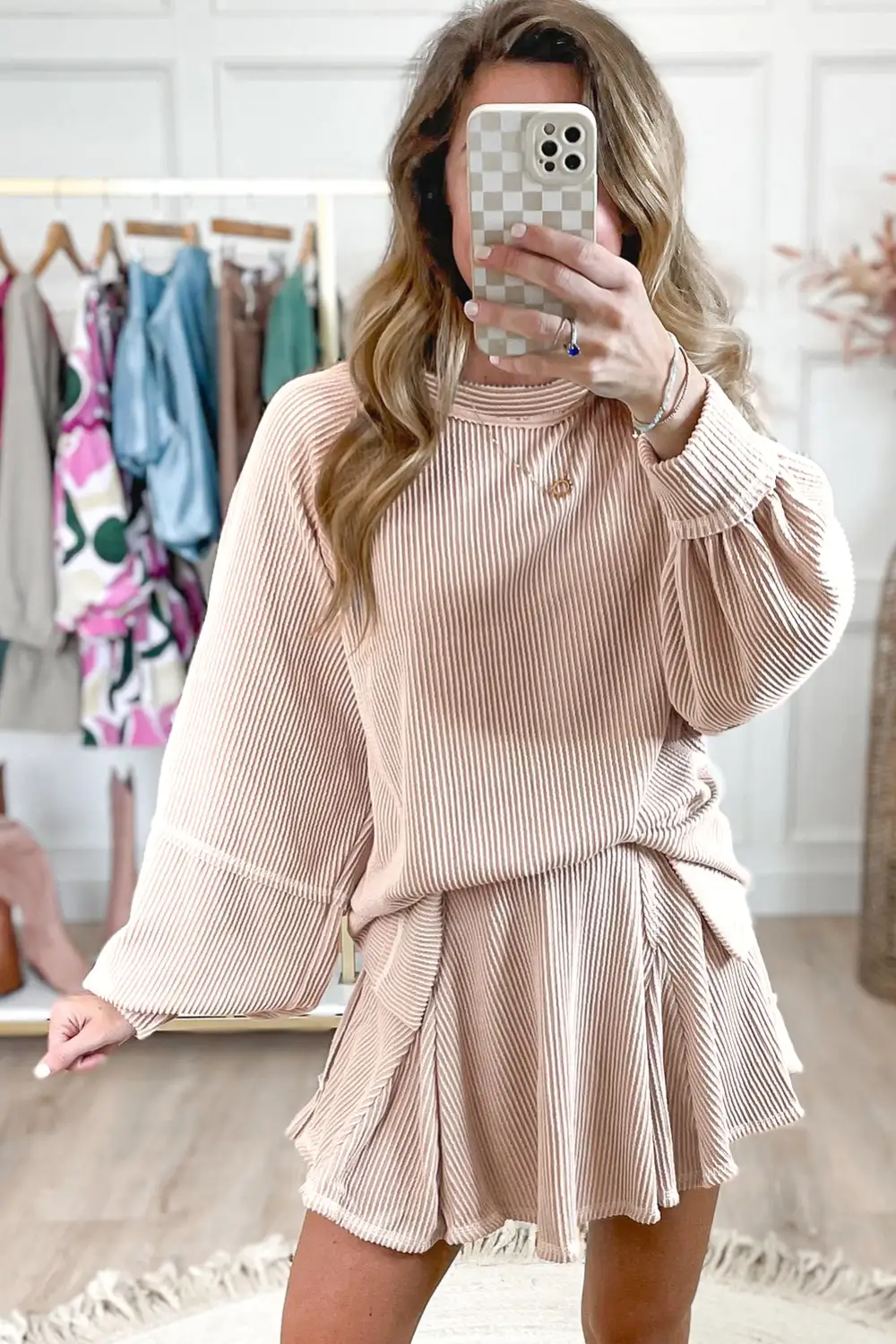 Ruffle Trim Coordinated Set