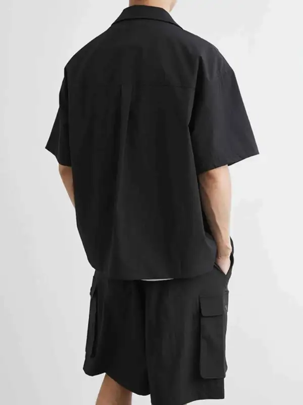Relaxed Button Up Short Sleeve Shirt and Shorts Set