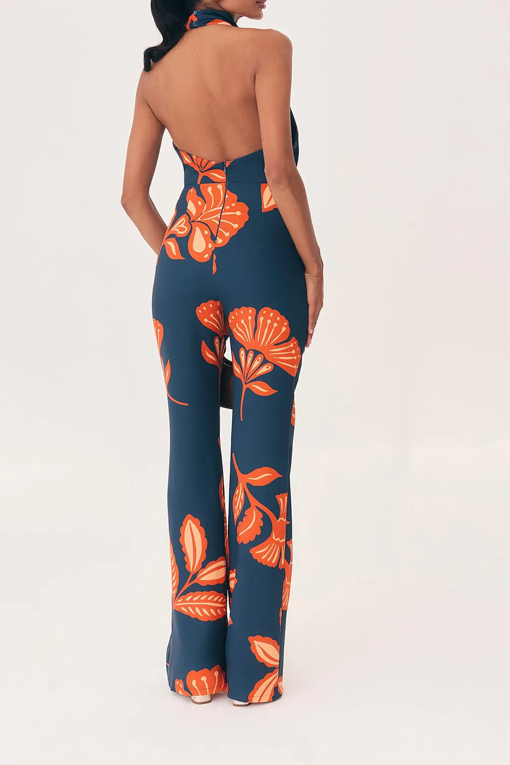 Women's Art Botanical Print Jumpsuit