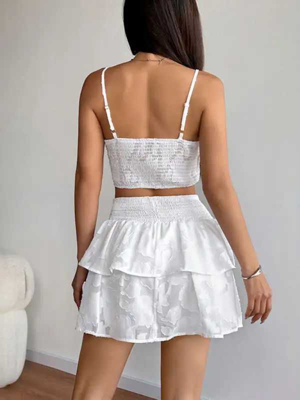 Pocket Detail Suspender Coordinated Set