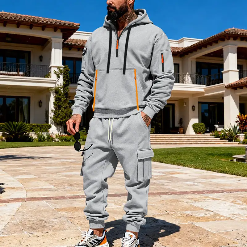 Men's Urban Hoodie Cargo Pockets Cargo Pants