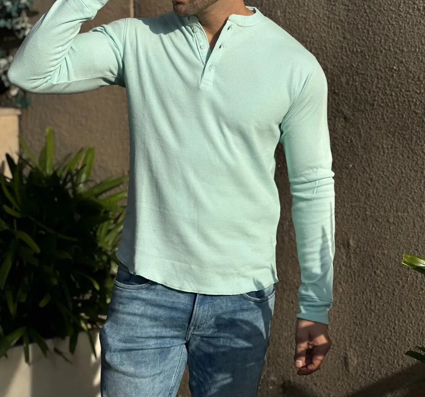 Light Blue Casual Button Up Shirt