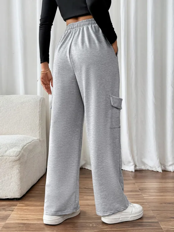 Drawstring Elastic-Waist Pocketed Jogger Pants