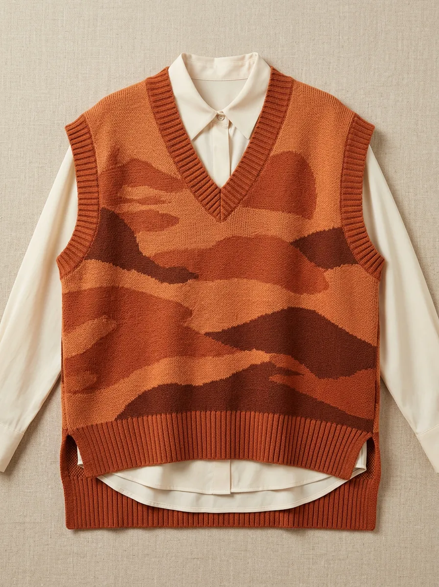 Camo Sweater Vest