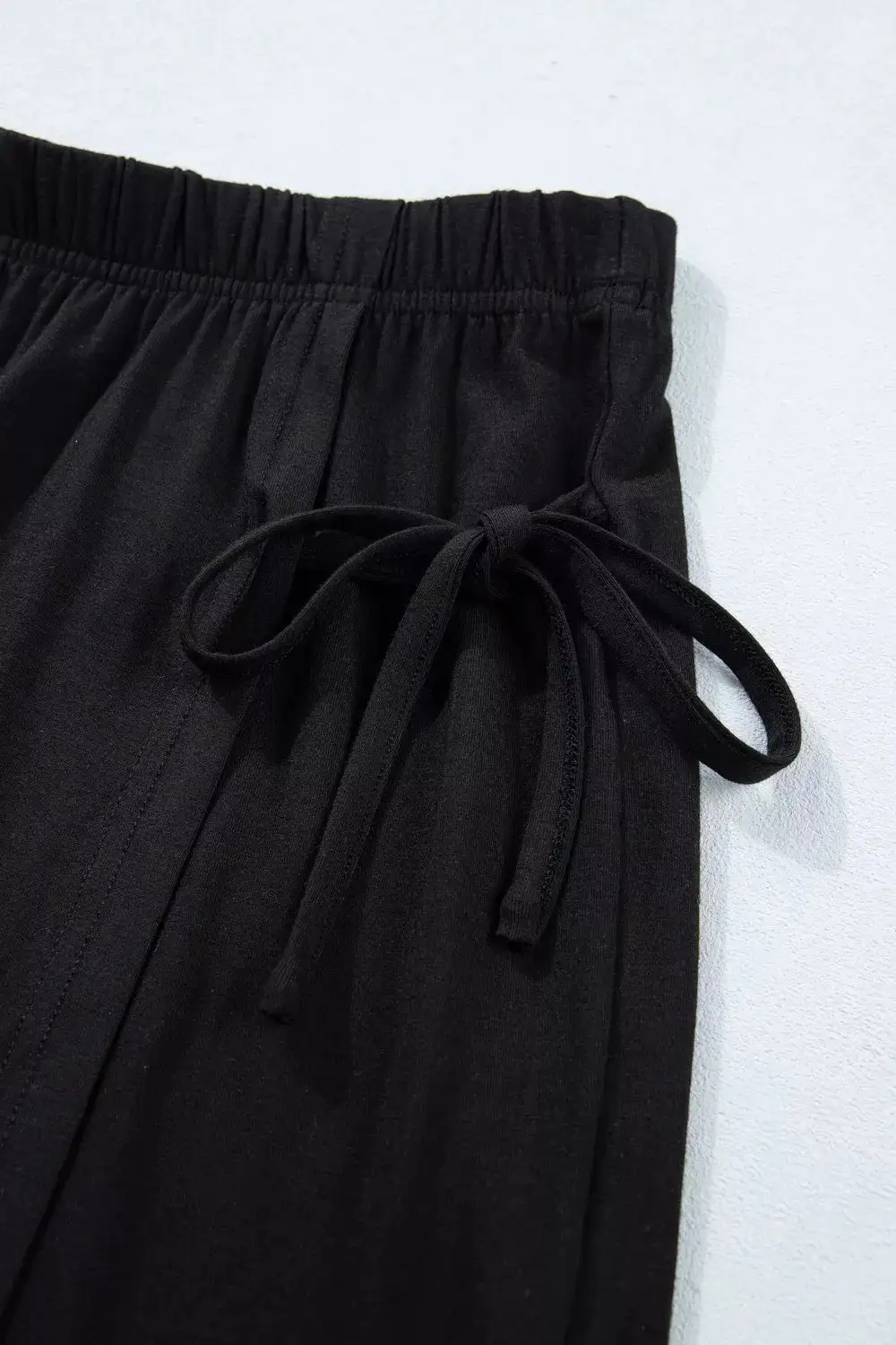 Oversize Tee Tie Wrap Mini Skort Set