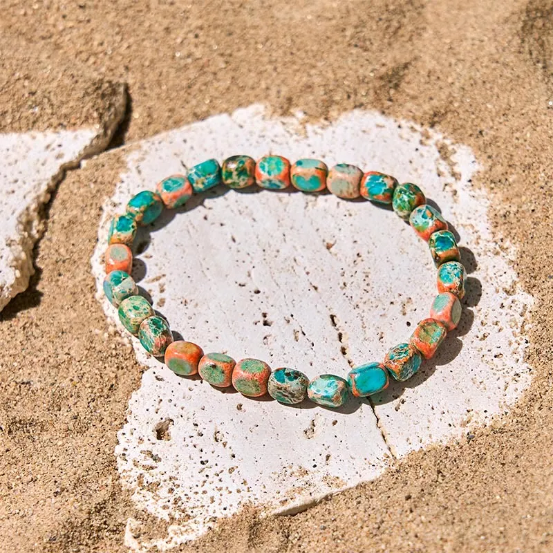 Natural Emperor Stone Oval Square Beads Anti Bracelet